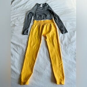 Gymshark Vital Seamless: Long Sleeve Crop Top Size S, 2.0 Leggings Size M